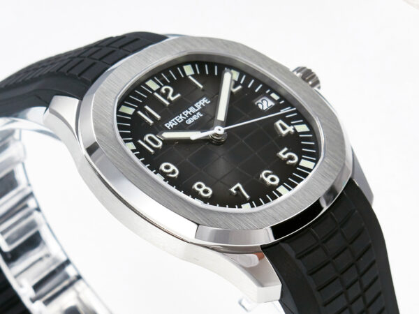 Aquanaut 5167 40mm SS 3KF 1:1 Best Edition Black Dial on Black Rubber Strap A330 Super Clone V3 - Image 7