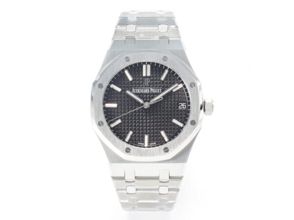Royal Oak 41mm 15500 SS ZF 1:1 Best Edition Black Textured Dial on SS Bracelet SA4302 Super Clone V3