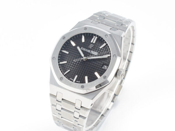 Royal Oak 41mm 15500 SS ZF 1:1 Best Edition Black Textured Dial on SS Bracelet SA4302 Super Clone V3 - Image 3