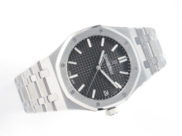 Royal Oak 41mm 15500 SS ZF 1:1 Best Edition Black Textured Dial on SS Bracelet SA4302 Super Clone V3 - Image 4