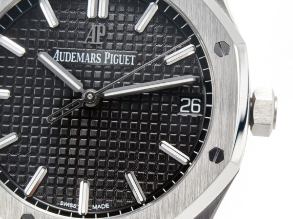 Royal Oak 41mm 15500 SS ZF 1:1 Best Edition Black Textured Dial on SS Bracelet SA4302 Super Clone V3 - Image 7
