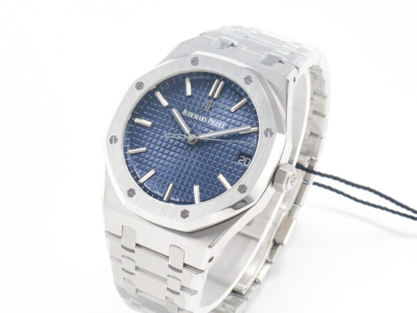 Royal Oak 41mm 15500 SS ZF 1:1 Best Edition Blue Textured Dial on SS Bracelet SA4302 Super Clone V3 - Image 5