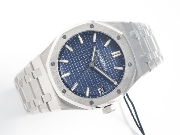 Royal Oak 41mm 15500 SS ZF 1:1 Best Edition Blue Textured Dial on SS Bracelet SA4302 Super Clone V3 - Image 7