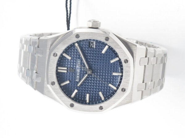 Royal Oak 41mm 15500 SS ZF 1:1 Best Edition Blue Textured Dial on SS Bracelet SA4302 Super Clone V3 - Image 8