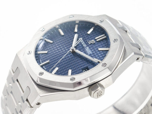 Royal Oak 41mm 15500 SS ZF 1:1 Best Edition Blue Textured Dial on SS Bracelet SA4302 Super Clone V3 - Image 6