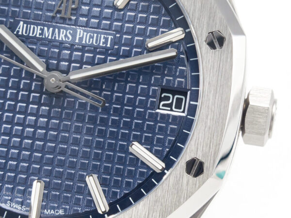 Royal Oak 41mm 15500 SS ZF 1:1 Best Edition Blue Textured Dial on SS Bracelet SA4302 Super Clone V3 - Image 11