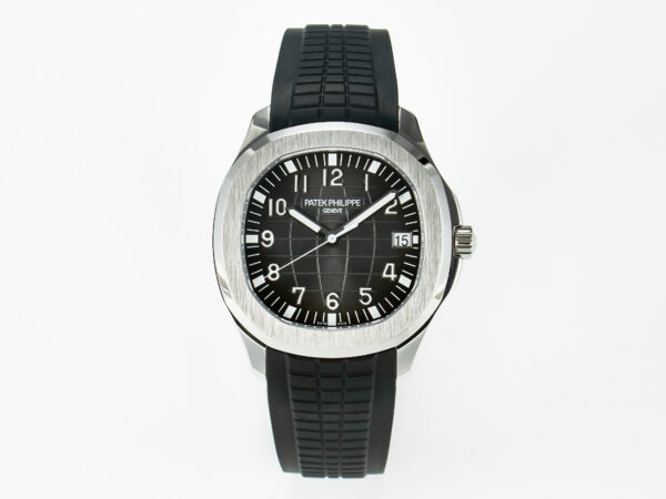 Aquanaut 5167A SS ZF 1:1 Best Edition Black Dial on Black Rubber Strap A324 Super Clone（New clasp） - Image 2
