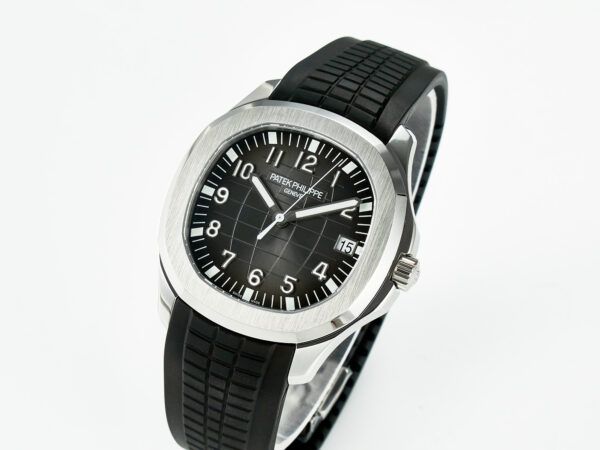 Aquanaut 5167A SS ZF 1:1 Best Edition Black Dial on Black Rubber Strap A324 Super Clone（New clasp） - Image 4