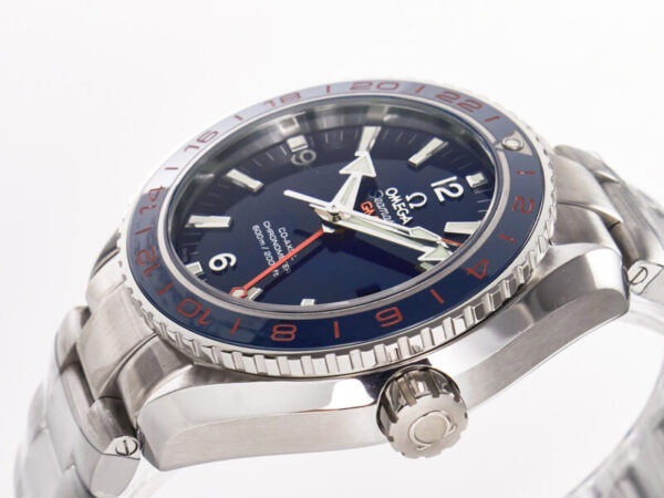 Planet Ocean 600M Co-Axial GMT 43.5mm VSF 1:1 Best Edition Blue Dial Blue Ceramic Bezel on SS Bracelet A8605 Super Clone - Image 11