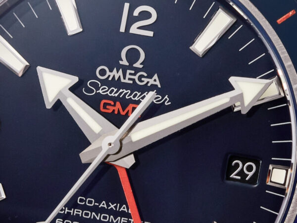 Planet Ocean 600M Co-Axial GMT 43.5mm VSF 1:1 Best Edition Blue Dial Blue Ceramic Bezel on SS Bracelet A8605 Super Clone - Image 7