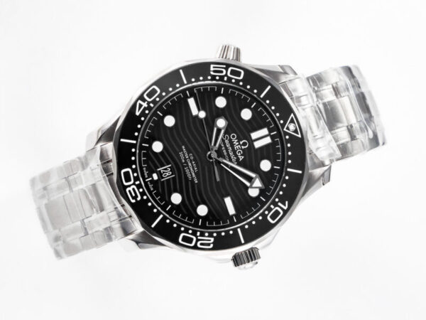 Seamaster Diver 300M VSF 1:1 Best Edition Black Ceramic Black Dial on SS Bracelet A8800 V2 - Image 4