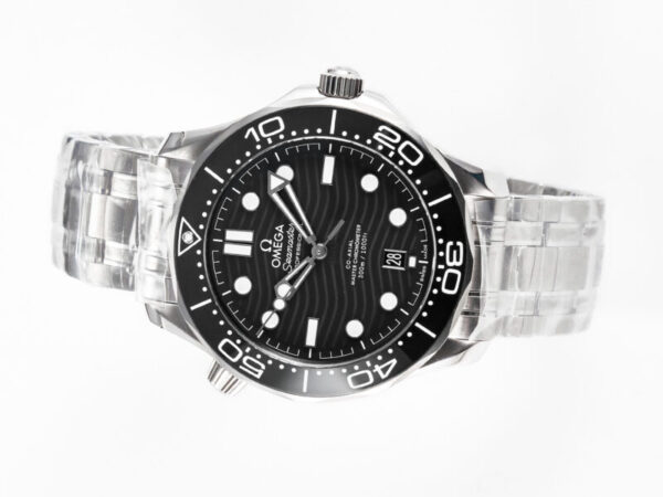 Seamaster Diver 300M VSF 1:1 Best Edition Black Ceramic Black Dial on SS Bracelet A8800 V2 - Image 7