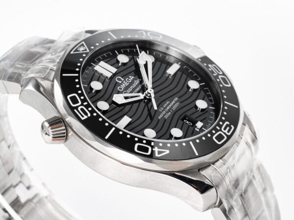 Seamaster Diver 300M VSF 1:1 Best Edition Black Ceramic Black Dial on SS Bracelet A8800 V2 - Image 8