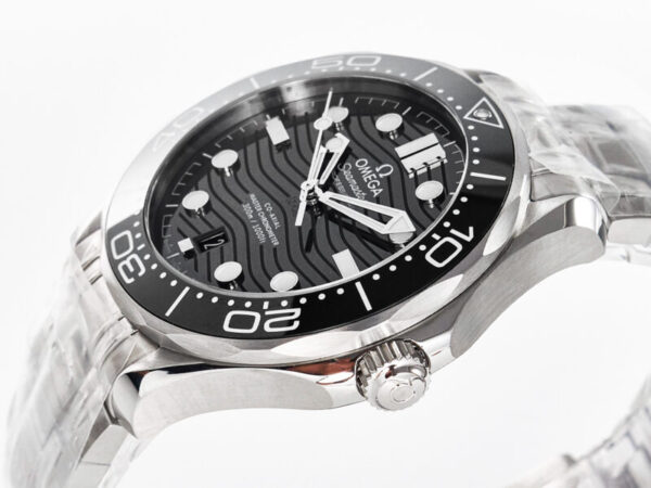 Seamaster Diver 300M VSF 1:1 Best Edition Black Ceramic Black Dial on SS Bracelet A8800 V2 - Image 6