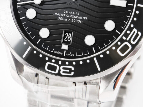 Seamaster Diver 300M VSF 1:1 Best Edition Black Ceramic Black Dial on SS Bracelet A8800 V2 - Image 11