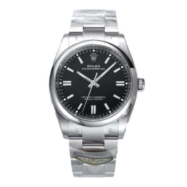 Clean Factory Rolex Oyster Perpetual 36mm Bright Black Dial 124300 - Image 2