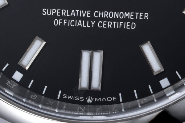 Clean Factory Rolex Oyster Perpetual 36mm Bright Black Dial 124300 - Image 4